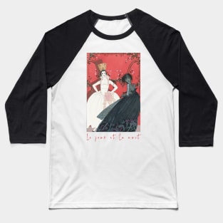 Vintage french fashion illustration the sun and the moon Baseball T-Shirt